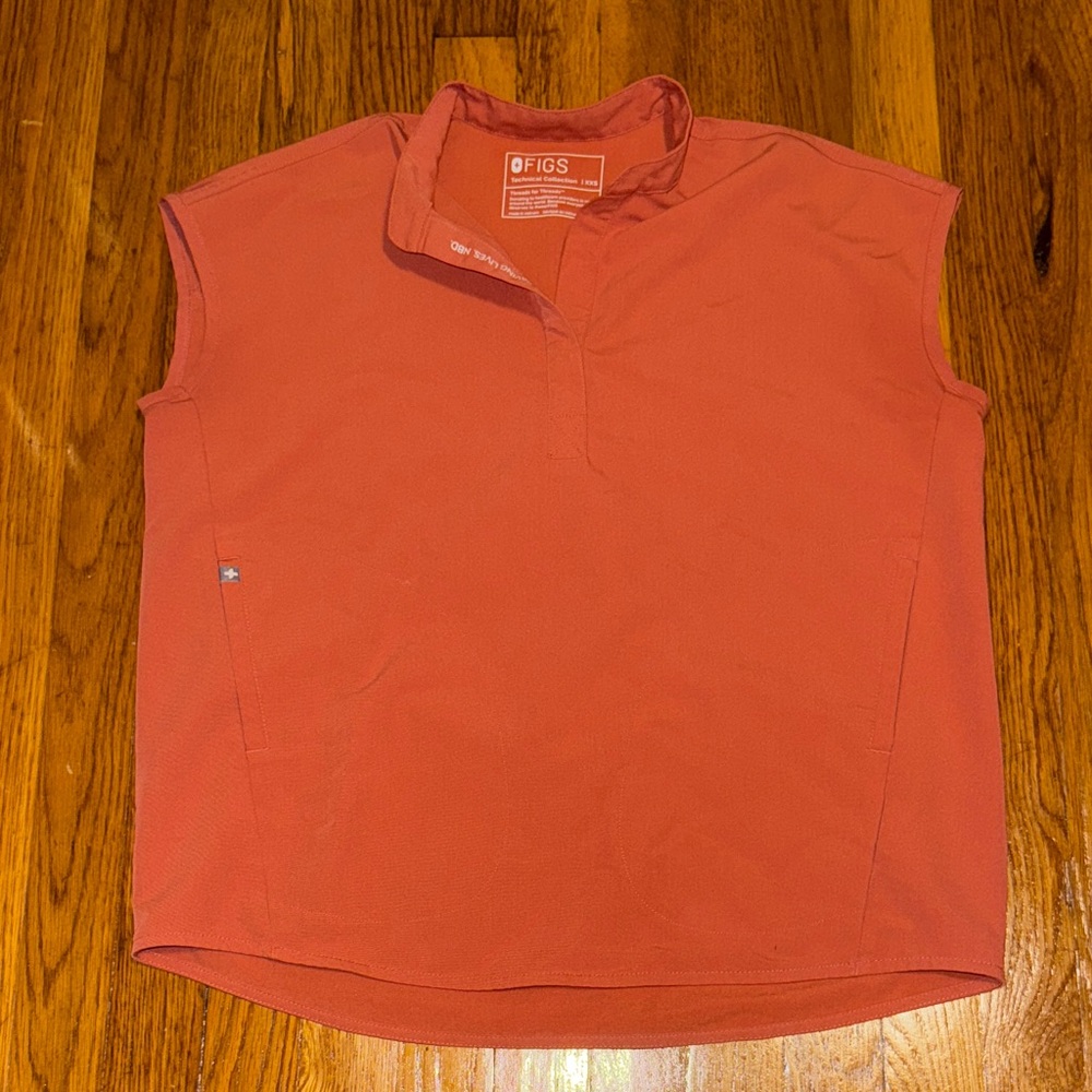 Figs Women's Rafaela Top in Rich Orange